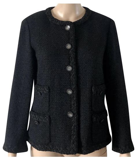 black jacket chanel|Chanel jacket worth 15 000.